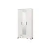 Buy Skipton White 3 Door Tall Shallow Hallway Wardrobe, 4 from Furnituretta