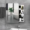Buy kleankin On-Wall Mounted Bathroom Storage Cabinet Sliding Mirror Door, 2 from Furnituretta