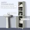 Buy kleankin Slimline Bathroom Storage , Freestanding Tower Cabinet, 4 from Furnituretta