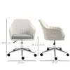 Buy Vinsetto Leisure Office Chair Linen Fabric Swivel Scallop Shape, 3 from Furnituretta