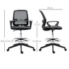 Buy Vinsetto Ergonomic Mesh Back Drafting Chair Tall Office Chair, 3 from Furnituretta