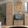 Buy Lewes Slatted Artisan Oak Effect Slim Wardrobe | Compact Hallway & Bedroom Storage from Furnituretta