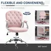 Buy Vinsetto Office Chair Ergonomic Padded Base 5 Castor Wheels Pink, 7 from Furnituretta