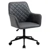 Buy Vinsetto Swivel Office Chair Leather-Feel Fabric Home Study from Furnituretta