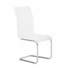 Buy Arizona Dining Chair – Chrome & White PU | Contemporary Dining Seating, Colour: White from Furnituretta