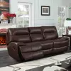 Buy Modern Recliner Sofa: Bailey Brown LeatherGel & PU, Colour: Brown from Furnituretta
