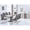 Buy Belarus High Gloss Ext Dining Table Cream & Stone, 2 from Furnituretta