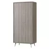 Buy Sleek and Stylish: Belvoir 2-Door Wardrobe in Grey Oak from Furnituretta