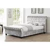 Buy Casablanca HFE Crushed Velvet King Size Bed Grey, Colour: Grey, Size: King Size, Mattresses: Without Mattress from Furnituretta