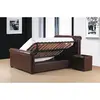 Buy Caxton Storage PU Double Bed Brown, Colour: Brown, Size: Double, 3 from Furnituretta