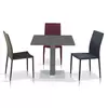 Buy Grey High Gloss Table: Chatham (Stainless Steel Base), Colour: Grey from Furnituretta