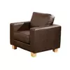 Buy Chesterfield 1 Seater Sofa PU Brown | Classic Leather‑Effect Armchair, Colour: Brown, 4 from Furnituretta