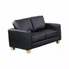 Buy Chesterfield 2 Seater Sofa PU Black | Classic Leather‑Effect Sofa, Colour: Black, 3 from Furnituretta