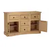Buy Corona Buffet Sideboard – Rustic Pine | 2 Doors & 5 Drawers, 2 from Furnituretta