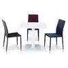 Buy White High Gloss Table: Chatham (Stainless Steel Base), Colour: White from Furnituretta