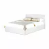 Buy Fusion Storage PU 4 Foot Bed White, Colour: White, Size: 4 Foot from Furnituretta