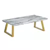 Buy Newchapel Marble Effect Coffee Table with Gold Legs from Furnituretta