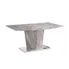 Buy Rosebank Marble Effect Dining Table with Stainless Steel Base from Furnituretta