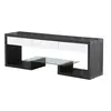 Buy Samba TV Unit Black & White High Gloss 3 Drawer, 2 from Furnituretta