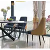 Buy Adelaide PU Dining Chair with Black Metal Legs from Furnituretta