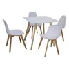 Buy Belgium Small Dining Table White, Colour: White, 3 from Furnituretta