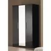 Buy Topline Robe with Centre Mirror 3 Door Black from Furnituretta