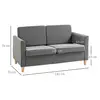 Buy Homcom Compact Loveseat Sofa, Modern 2 Seater Sofa, 3 from Furnituretta