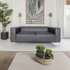 Buy Toscana Sofa PU 2-Seater Grey – Elegant & Comfortable Seating, Colour: Grey, 3 from Furnituretta