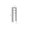 Buy Didcot Cashmere & Oak Tall Slim Display Cabinet | 2‑Door Storage, 6 from Furnituretta
