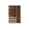 Buy Kington Artisan Oak Effect 3 Door 3 Drawer Mirrored Wardrobe, Colour: Oak, Item Width: 138, 4 from Furnituretta