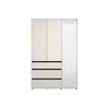 Buy Kington Cashmere 3 Door 3 Drawer Mirrored Wardrobe, Colour: Cashmere, Item Width: 138, 3 from Furnituretta