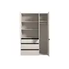 Buy Kington Cashmere 3 Door 3 Drawer Mirrored Wardrobe, Colour: Cashmere, Item Width: 138, 5 from Furnituretta