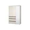 Buy Kington Cashmere 3 Door 3 Drawer Mirrored Wardrobe, Colour: Cashmere, Item Width: 138, 4 from Furnituretta