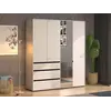 Buy Kington Cashmere 4 Door 3 Drawer Mirrored Wardrobe, Colour: Cashmere, Item Width: 183, 7 from Furnituretta