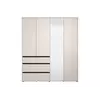 Buy Kington Cashmere 4 Door 3 Drawer Mirrored Wardrobe, Colour: Cashmere, Item Width: 183, 3 from Furnituretta