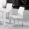 Buy Modern Dining Chair: Peru White & Chrome, Colour: White, 3 from Furnituretta
