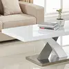 Buy Zurich Coffee Table High Gloss White & Grey, 2 from Furnituretta