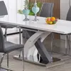 Buy Zurich Extending Dining Table High Gloss White & Grey, 3 from Furnituretta