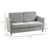 Buy Homcom Compact Loveseat Sofa, Modern 2 Seater Sofa, 3 from Furnituretta