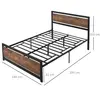 Buy Homcom Full Bed Frame with Headboard & Footboard, 3 from Furnituretta