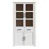 Buy Bohol Display Cabinet 4 Door 1 Drawer in Oak/White inc LED Lighting, 4 from Furnituretta