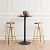 Buy Ibiza Tall Round Bar Table with Black Ash Top and Matt Black Base, 4 from Furnituretta