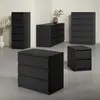 Buy Naia Narrow Chest of 5 Drawers in Black Matt, 6 from Furnituretta