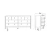 Buy Madrid Double Dresser 4+4 Drawers in White, 11 from Furnituretta