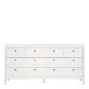 Buy Madrid Double Dresser 4+4 Drawers in White, 2 from Furnituretta