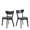 Buy Roxby Dining Chairs in Black Set of 2, Colour: Black, Item Width: 45 from Furnituretta