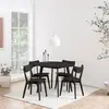 Buy Roxby Dining Chairs in Black Set of 2, Colour: Black, Item Width: 45, 6 from Furnituretta