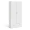 Buy Space Wardrobe with 2 Doors + 1 Drawer in White from Furnituretta