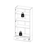 Buy Space Wardrobe with 2 Doors + 1 Drawer in White, 13 from Furnituretta