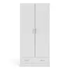 Buy Space Wardrobe with 2 Doors + 1 Drawer in White, 2 from Furnituretta